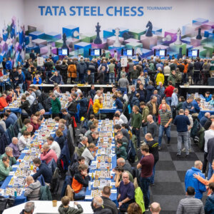 Speelzaal Tatasteel Chess Tournament (foto Org)