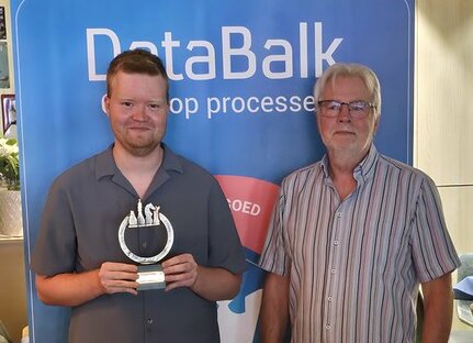 Thomas Beerdsen en voorzitter KNSB Dirk Hoogland