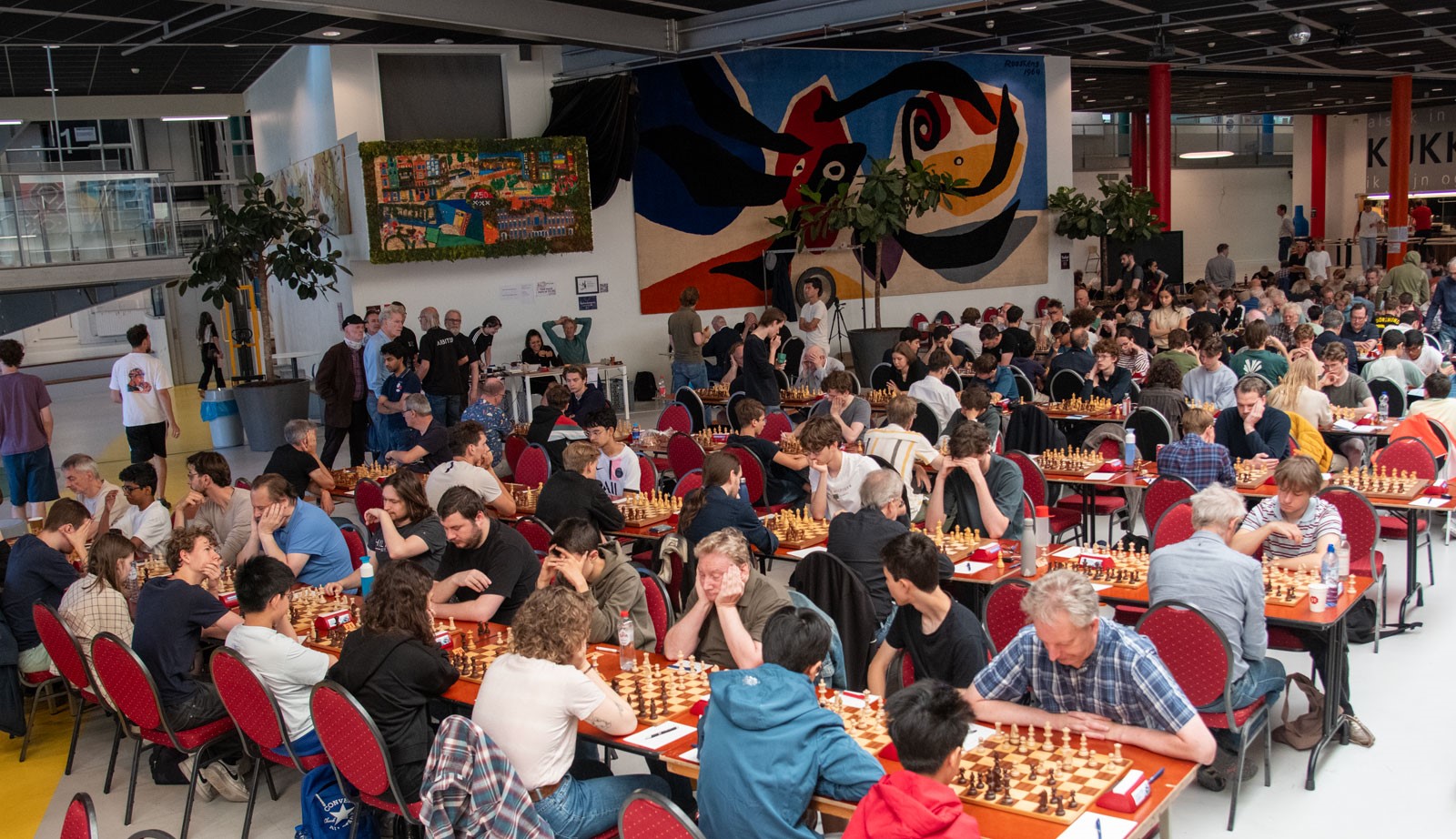 Schakers tijdens een eerdere editie van het Amsterdam Chess Open